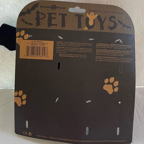 Plush Dog Toy Sqeakers New on Card Halloween Theme 5 Pieces - Picture 8 of 8